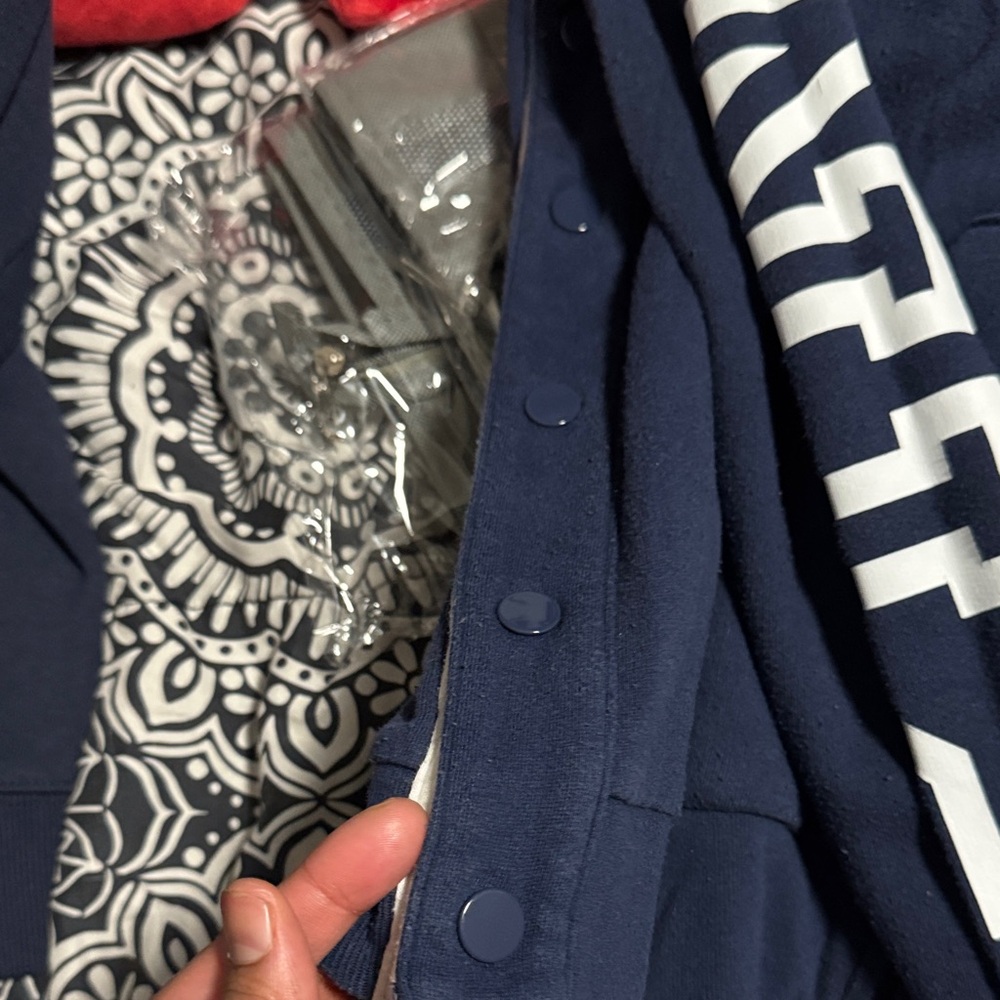 PINK Victoria's Secret Kids Blue Hoodie Jacket - Picture 8 of 9